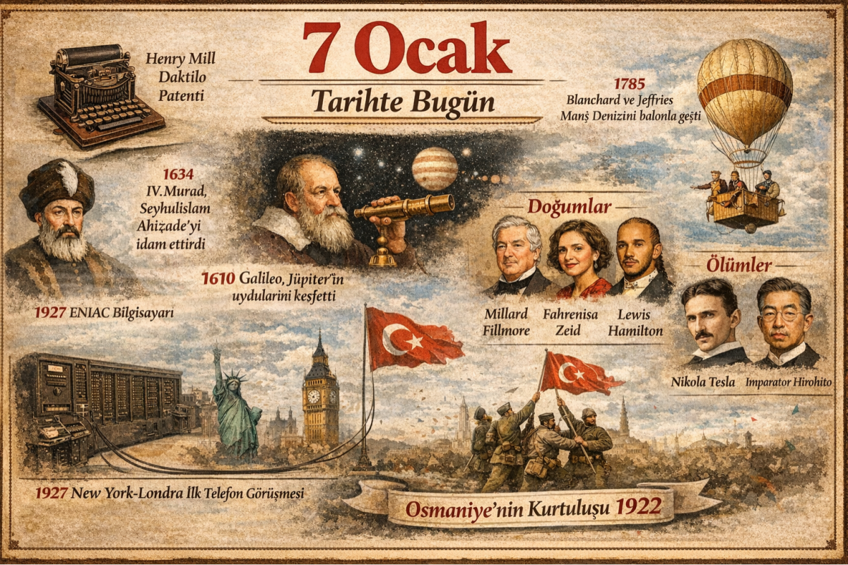 7 Ocak Tarihte Bugün: Tarihte İz Bırakan Olaylar