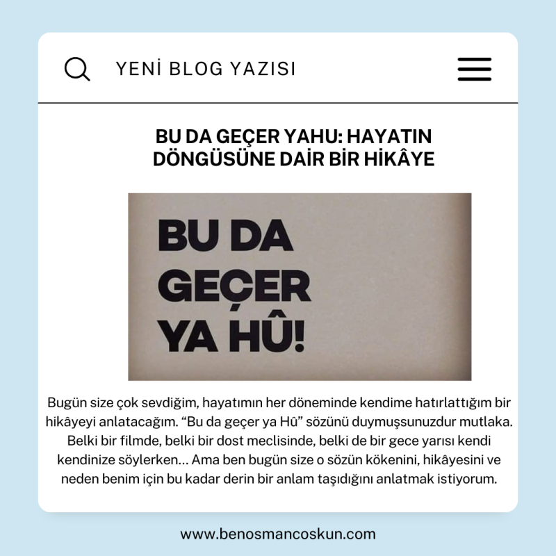 Bu Da Geçer Yahu: Hayatın Döngüsüne Dair Bir Hikâye